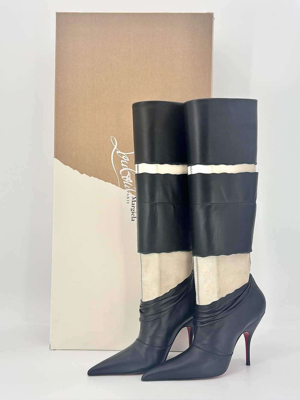 Christian Louboutin x Maison Margiela Xrismarteen 100 Knee High Boots 36 - Picture 2 of 12